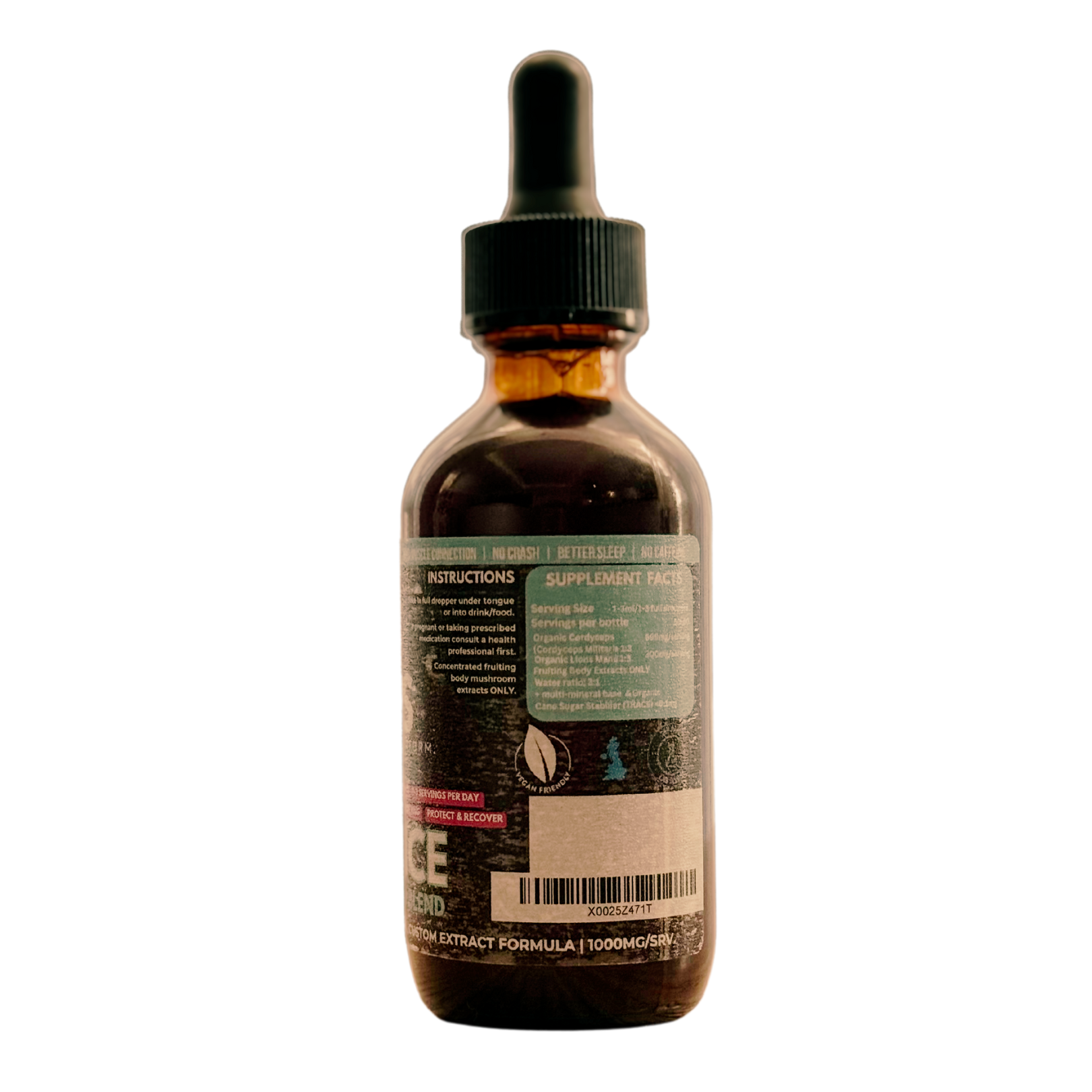 [18/102MINERALS] Mushroom Energy & Focus | Lions Mane & Cordyceps Supplement Concentrate